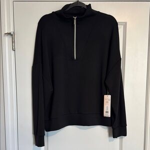 NWT Nanette Lapore Black Half-Zip Ladies Pullover XL